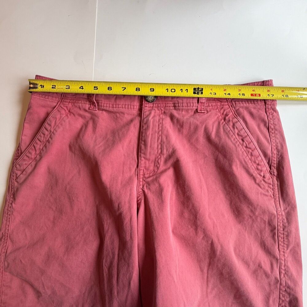 Eddie Bauer Shorts Womens 12 Coral Blakely Chino Bermuda Cotton Casual Twill - Picture 6 of 9